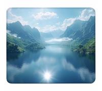 Vert Petit Tapis de Souris 250x200mm avec Base en Caoutchouc Antidérapant et Imperméable, Gaming Tapis de Souris pour Femmes, Hommes, Ordinateurs Portables sans Fil, Cadeau Homme, Paysage L-3179