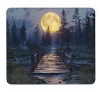 Vert Petit Tapis de Souris 250x200mm avec Base en Caoutchouc Antidérapant et Imperméable, Gaming Tapis de Souris pour Femmes, Hommes, Ordinateurs Portables sans Fil, Cadeau Homme, Paysage I-1088