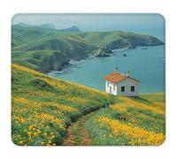 Vert Petit Tapis de Souris 270x220mm avec Base en Caoutchouc Antidérapant et Imperméable, Gaming Tapis de Souris pour Femmes, Hommes, Ordinateurs Portables sans Fil, Cadeau Homme, Paysage S-9936