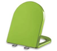 Vert, pp, siège de toilette allongé, siège de toilette à fermeture douce avec charnière réglable à 360 °, charnières à débit rapide, support supérieur, facile à installer également facile à nettoyer,