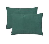 Vert sarcelle Luxe Housse de coussin oblongue 50 x 70 cm | Paquet de 2 Moderne Velours Housse de coussin Solide | Plaine Taies d'oreiller pour canapé, sofa et lit - Teal Green Velvet Dream