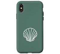Vert Sauge Minimaliste Coquillages océan Plage Coque pour iPhone X/XS