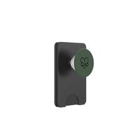 Vert Sauge - Symbole de l'infini en Forme de cœur - Amour Minimaliste PopSockets PopWallet pour MagSafe