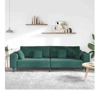 Vert SOFA - PHSH - Canapé avec coussin Vert foncé 250x77x76 cm Velours C54