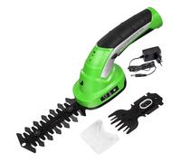 Vert Taillehaie sans fil 2EN1 HEDGER VENTEO Taille bordure et gazon Batterie rechargeable Lames interchangeables Poignée ergonomique Lame d'élagage et de tonte Kit d'entretien du jardin