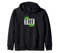 Vert Take The Risk Green Graphic Sweat à Capuche