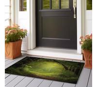 Vert Tapis Couloir Long Antidérapant Lavable en Machine 60x210 cm Cuisine Chambre Adulte Interieur Bureau Poil Ras Praticiens de l'artChemin forestier réaliste