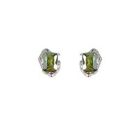 Vert Zircon Stud boucles d'oreilles peut naissance en argent Sterling hypoallergénique boucles d'oreilles pour les femmes minimaliste mousseux bijoux cadeau