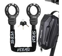 VERTAST Antivol Trottinette Électrique, Cadenas Menotte Chaîne 90 cm 8 mm avec 3 Clés, Haute Sécurité Antivol pour Trottinette Électrique et Vélo (Chaînes antivol + 4,5L Sac)