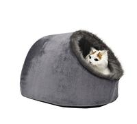 VERTAST Lit Igloo Douillet pou Chat ou Petit Chien Coussin Lavable