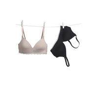 VERTBAUDET 2 Soutiens-Gorge d'allaitement sans Armatures Viscose de Bambou Noir 90E