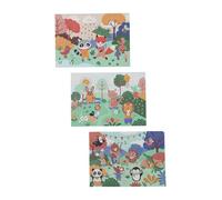 VERTBAUDET 3 Puzzles évolutifs 12 à 36 pièces en Carton Les Animaux Joyeux Multicolore TU