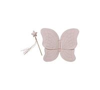 VERTBAUDET Ailes de papillon en gaze de coton + baguette magique rose TU