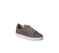 Baskets à lacets cuir enfant beige imprimé 37