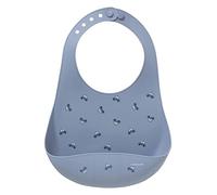 VERTBAUDET Bavoir avec récupérateur en silicone bleu jean TU