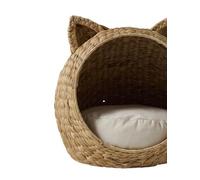 Panier pour chat en jacinthe d'eau beige TU