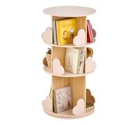 VERTBAUDET Bibliothèque tournante 3 Niveaux Coeur Rose pâle TU