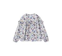 VERTBAUDET Blouse à Volants imprimée Fleurs Fille Blanc imprimé 4A
