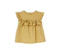 VERTBAUDET Blouse Bébé à Volants Doublé Manches Courtes Jean Jaune pâle 9M(71CM)