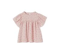 Blouse en gaze de coton bio fille manches papillon rose 2A