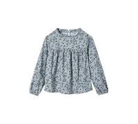 VERTBAUDET Blouse Fille imprimée Fleurs Bleu grisé 2A