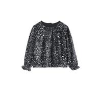 Blouse fille noël à sequins argent 7A