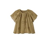 VERTBAUDET Blouse Manches Courtes Broderie Anglaise Kaki 3M(60CM)