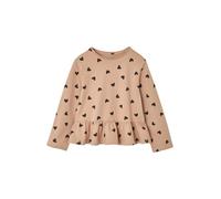 VERTBAUDET Blouse Manches Longues Fille Coton Coeurs