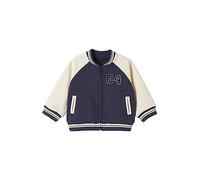 VERTBAUDET Blouson Teddy bébé zippé en Molleton Pop Vintage Bleu Nuit 3M(60CM)