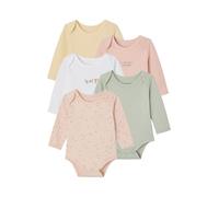 VERTBAUDET Bodies Manches Longues Bébé Fleuris Interlock vert sauge 3M(60CM)