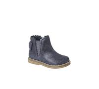 VERTBAUDET Boots cuir bébé fille élastiqués marine 20