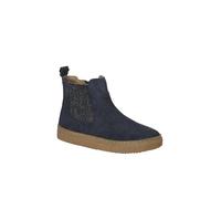 VERTBAUDET Boots cuir fille zippées et élastiquées marine 34