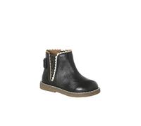 VERTBAUDET Boots élastiqués cuir bébé noir 25