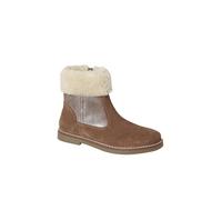 VERTBAUDET Boots fourrées et zippées cuir fille camel 27