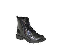 VERTBAUDET Boots vernies lacées et zippées fille noir 37