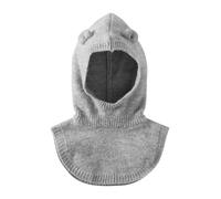 VERTBAUDET Cagoule avec Plastron bébé Fille en Maille Gris chiné 12/18M(74/81)