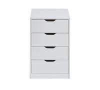 Caisson de bureau 4 tiroirs blanc TU