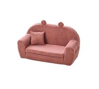 VERTBAUDET Canapé Chauffeuse Ours Velours Enfant Déhoussable Rose TU