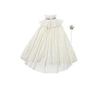 VERTBAUDET Cape à étoiles et Paillettes + Baguette Blanc TU