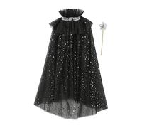 VERTBAUDET Cape à étoiles et paillettes + baguette noir TU