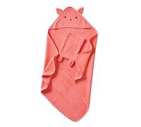 VERTBAUDET Cape De Bain Et Gant De Toilette Bébé Éponge rose 70X70