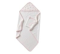 Cape de bain personnalisable et gant de toilette NOEUDS blanc imprimé 70X70