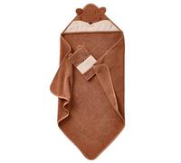 VERTBAUDET Cape de bain et gant HÉRISSON rouille 100X100