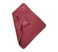 VERTBAUDET Cape de Bain + Gant de Toilette Framboise 80X80