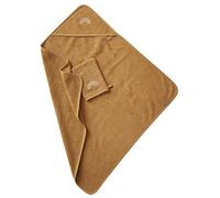 VERTBAUDET Cape de Bain + Gant de Toilette Ocre 80X80