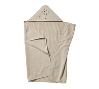 VERTBAUDET Cape de bain/Serviette à capuche Bébé et Enfant, avec coton recyclé sable 70X100