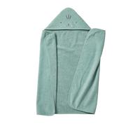 VERTBAUDET Cape de bain/Serviette à capuche Bébé et Enfant, avec coton recyclé vert 85X130