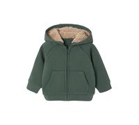 VERTBAUDET Cardigan bébé en Molleton zippé à Capuche doublée Vert Sapin 9M(71CM)