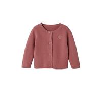 VERTBAUDET Cardigan Broderie Dorée Coeur Bébé Coton Vieux Rose 12M(74CM)
