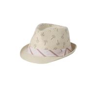 VERTBAUDET Chapeau en Paille de Papier et Ruban rayé bébé garçon Beige 37/43CM (3/6M)